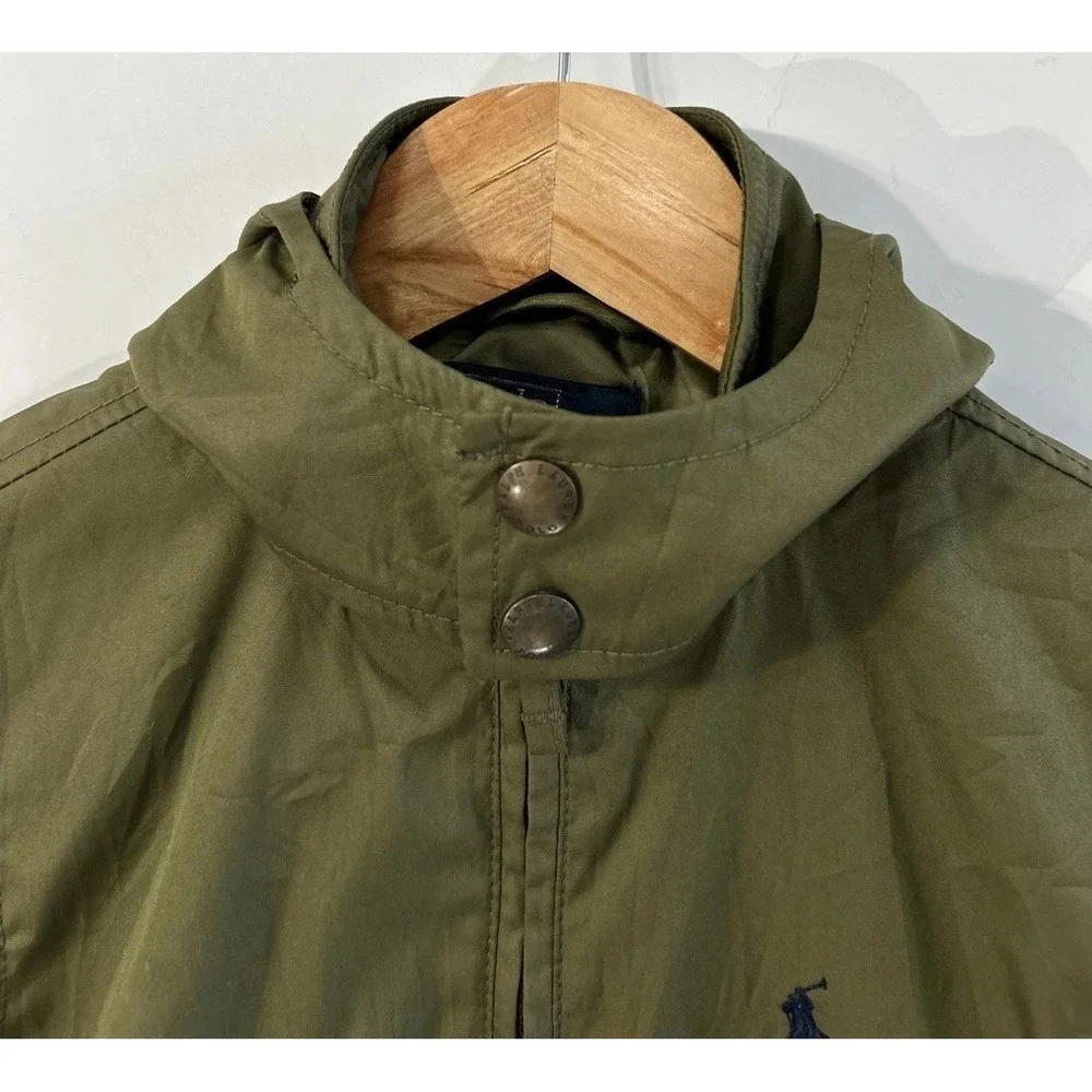Boys Polo Ralph Lauren Harrington Jacket Full Zip Sz 3/3T Hooded Windbreaker